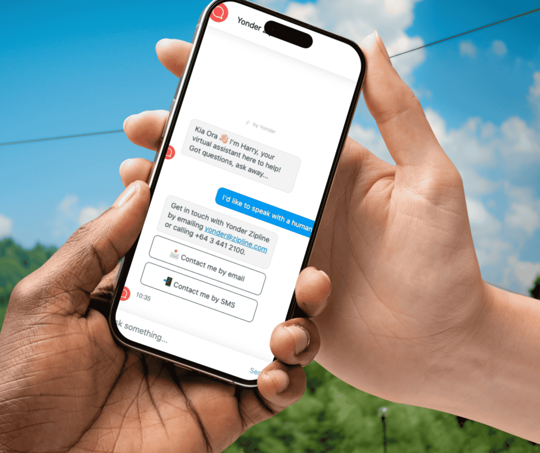 Chatbot to SMS seamless handoff